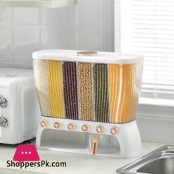 Sub Grid Rice Barrels Insect Proof And Moisture Proof Sealed Rice Cans Household Rice Storage Boxes 7 Grain And Coarse Grain Sub Grid Rice Barrels Insect Proof And Moisture Proof Sealed Rice Cans Household Rice Storage Boxes