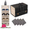 Sunglasses Organizer 4 Slots Travel Glasses Case