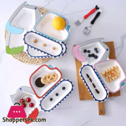 Divided Melamine Plate - Crane Shape