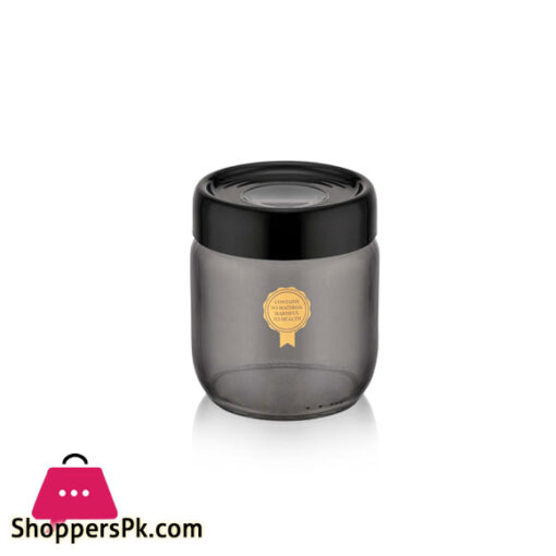 Qlux Black Pearl Glass Jar 425 CC