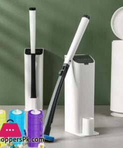 Bathroom Disposable Cleaning Toilet Brush Long Handle No Dead Angle Cleaning Brush Replacement Brush Head Cleaning Tool