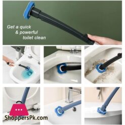 Bathroom Disposable Cleaning Toilet Brush Long Handle No Dead Angle Cleaning Brush Replacement Brush Head Cleaning Tool