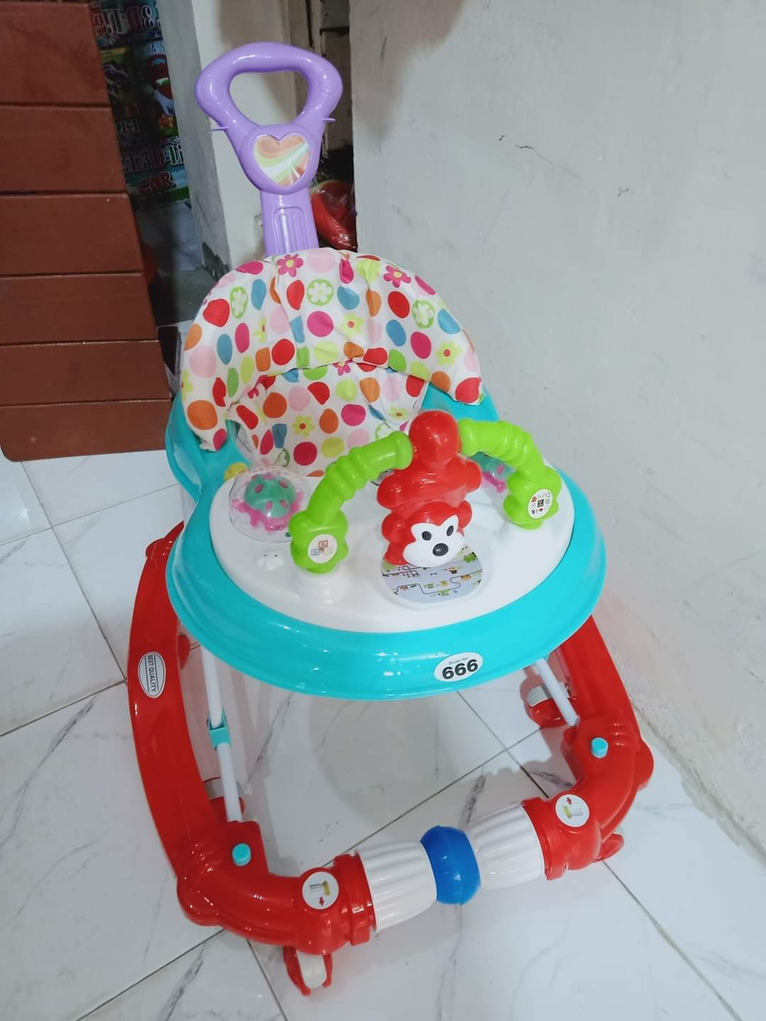 666 Baby Walker Adjustable Height Rocker Push Handle Bar Fun Toys And Activities For Babies6