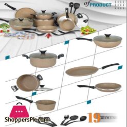 Ar Non Stick Gift Pack Cookware Set 19 Pcs