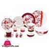 Mk64 Flower Red Dinner Set 47 Piece