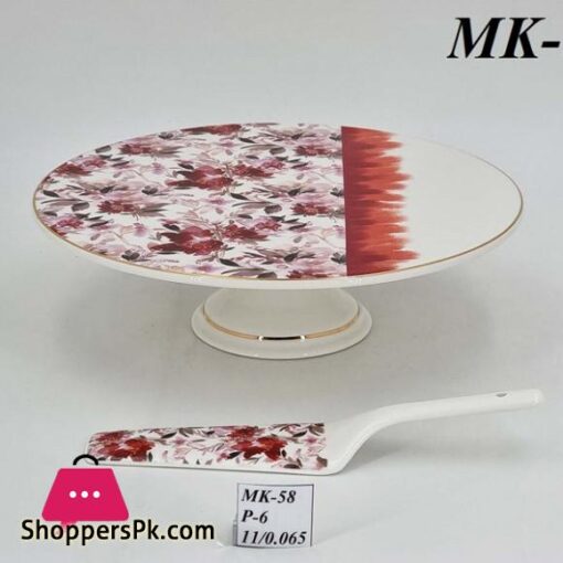 MK58 Red Cake Dish with Lifter