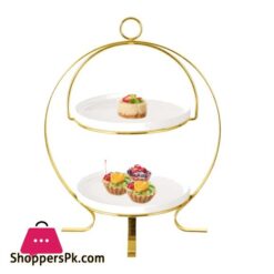 BR04033 2 TIER 825 RD PLATES STAND 2c