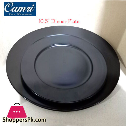 Camri Dinner Plate Retro Matte Black 10.5 Inch