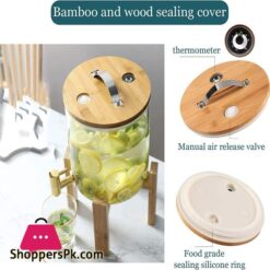 Glass Drink Dispenser With Spout Stainless Steel Beverage Dispenser With Stand For Parties Lemonade Stand 5811L For Tea Coffee Cold Milk Water Juice In Parties Offices Weddings