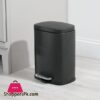 Mdesign Pedal Bin 5 L Stainless Steel Metal Waste Bin With Pedal Lid And Plastic Insert Small Household Rubbish Bin For Bathroom And Kitchen Or As Office Bin Etc Black