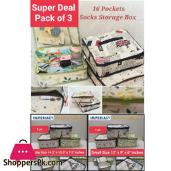 Imperial Underwear Socks Storage Organizer Combo Pack of 3