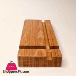 Wooden Oak Stand For Smartphones Handmade Wood Stand Natural Wood Holder Wooden Phone Holder Tablet Holder Stand Solid Oak Wood Handmade Tabletphone Stand Oak Modern Phone Holder