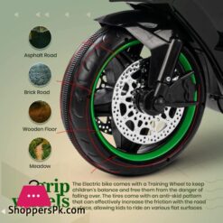 Goodluck Baybee Battery Operated Bike For Kids Rechargeable Bike Electric Ride On Baby Bike With Led Light Music Usb Battery Operated Kids Bike For Boys Girls 2 To 6 Years Green