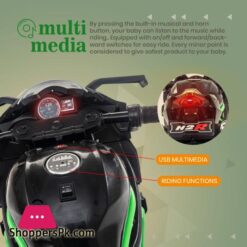 Goodluck Baybee Battery Operated Bike For Kids Rechargeable Bike Electric Ride On Baby Bike With Led Light Music Usb Battery Operated Kids Bike For Boys Girls 2 To 6 Years Green