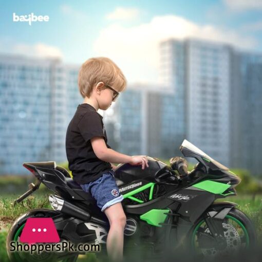GoodLuck Baybee Battery Operated Bike for Kids Rechargeable Bike Electric Ride on Baby Bike with Led Light Music USB Battery Operated Kids Bike for Boys Girls 2 to 6 Years Green