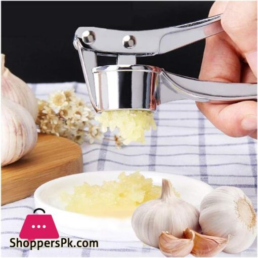 Kitchen Garlic Press Ginger Squeezer Ergonomic Handle Stainless Steel Garlic Hand Tool for Professional Restaurant Hotel Home Kitchen Helper Masher Slicer