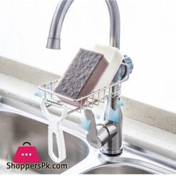 Kitchen Sink Hanging Faucet Shelf Drain Rack Sponge Dish Cloth Holder Storage Rack Organizer