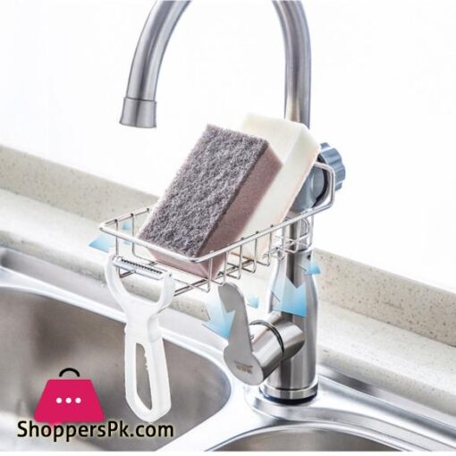 Kitchen Sink Hanging Faucet Shelf Drain Rack Sponge Dish Cloth Holder Storage Rack Organizer
