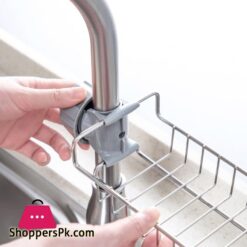 Kitchen Sink Hanging Faucet Shelf Drain Rack Sponge Dish Cloth Holder Storage Rack Organizer