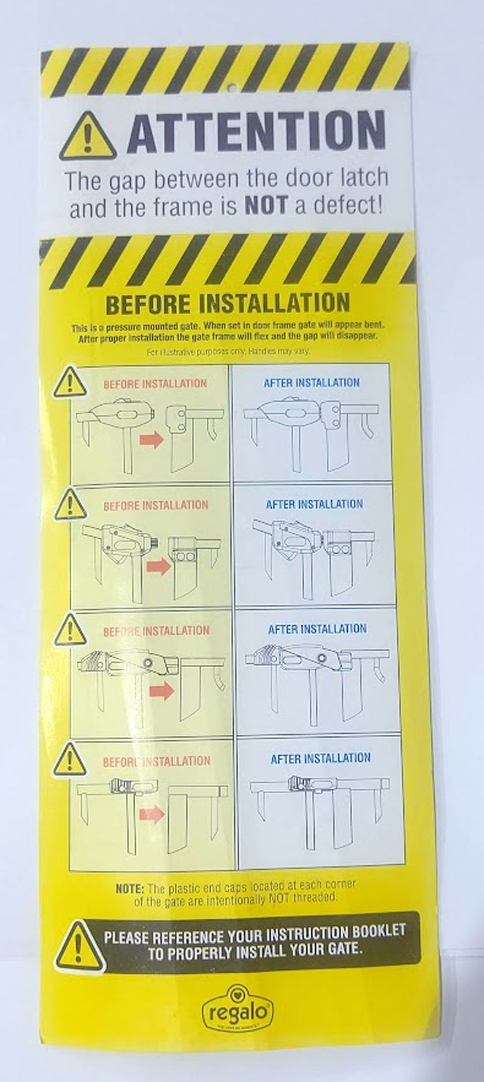 Regalo Easy Step 49-Inch Extra Wide Safety Gate Care For Baby Includes 4-Inch And 12-Inch Extension Kit 4 Pack Of Pressure Mount Kit And 4 Pack Of Wall Mount Kit Platinum - Total Pack Of 1