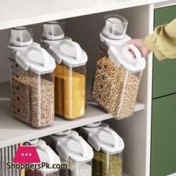 Transparent Portable Sealed Container Food Grade Acrylic Plastic Grain And Multigrain Insect Proof And Moisture Proof Storage Tank - 1800-Ml