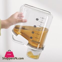 Transparent Portable Sealed Container Food Grade Acrylic Plastic Grain And Multigrain Insect Proof And Moisture Proof Storage Tank - 1800-Ml