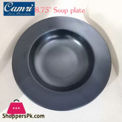 Camri Soup Plate Retro Matte Black 8.75 Inch