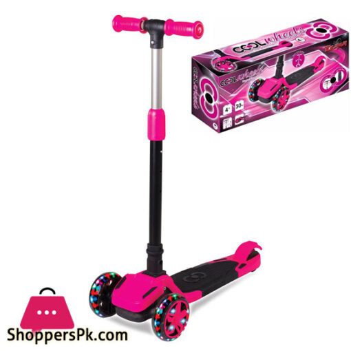Cool Wheels Stuplar Light Wheel Foldable Scooter Pink - FR59342