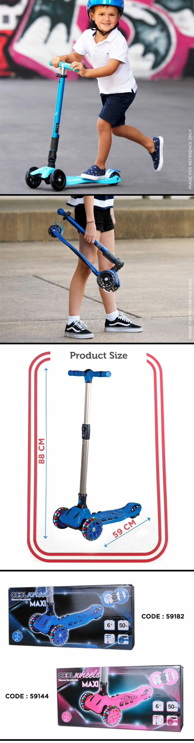 Cool Wheels Twist With Light Blue Scooter – Fr58055