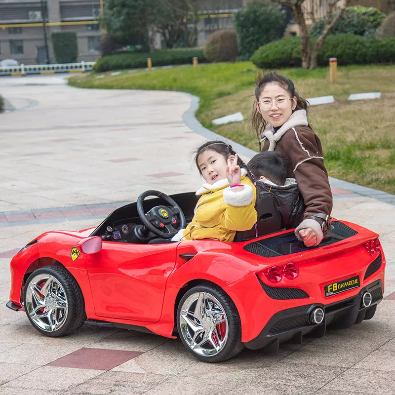 Double Open Doors Children Electric Car Oversized Two  Seater Can Ride Adult 24V Battery Two Seat Ride On Kids Car In Pakistan