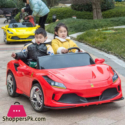 Double Open Doors Children Electric Car Oversized Two  Seater Can Ride Adult 24V Battery Two Seat Ride on kids Car in Pakistan