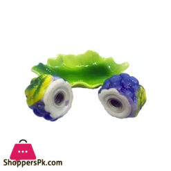 Dragon Grape Shape Ceramic Salt &Amp; Pepper Shaker Set With Plate 1 Piece Salt &Amp; Pepper Set Ceramic Green Purple