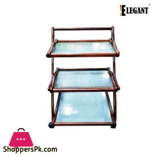 Elegant Wood Glass X Max Three Shelf Trolley - ET88009