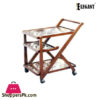 Elegant Wooden Try Glass Tea Trolley Dark Brown – ET88003