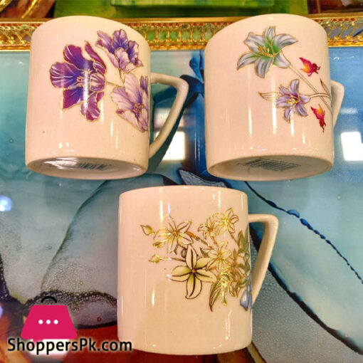 HT Floral Ceramic Tea Mug Set of 6