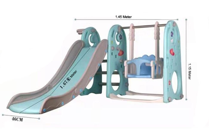 Kids 3 In 1 Outdoor Play Structure Jumbo Slide Set Ksh-8558
