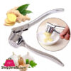 Kitchen Garlic Press Ginger Squeezer Ergonomic Handle Stainless Steel Garlic Hand Tool For Professional Restaurant Hotel Home Kitchen Helper Masher Slicer