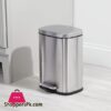 Mdesign Pedal Bin 5 L Stainless Steel Metal Waste Bin With Pedal Lid And Plastic Insert Small Household Rubbish Bin For Bathroom And Kitchen Or As Office Bin Etc Matte Silver