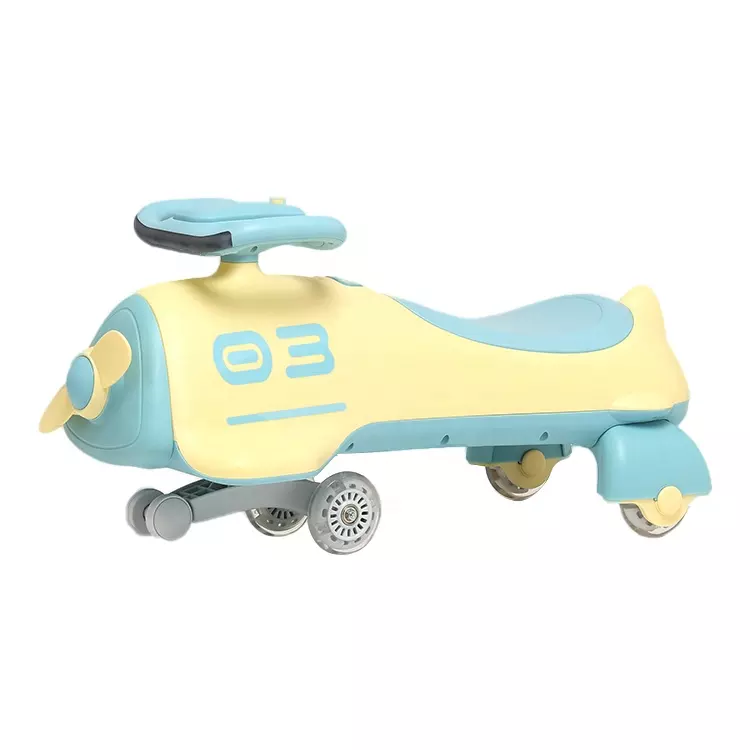 New Twister Car Airplane Shape Yoyo Twist Car Quiet Flash Wheel For 2-6 Year Kids Qt-8081