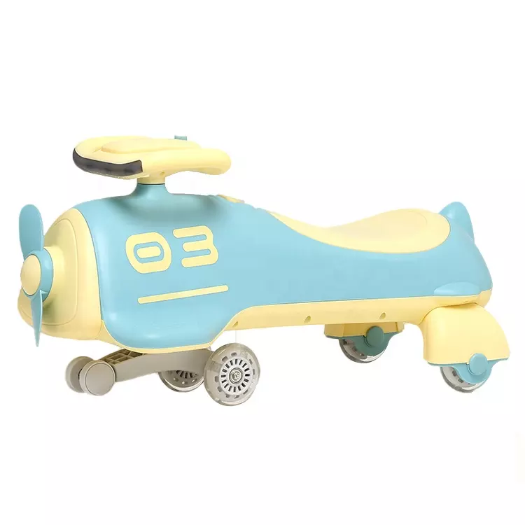 New Twister Car Airplane Shape Yoyo Twist Car Quiet Flash Wheel For 2-6 Year Kids Qt-8081