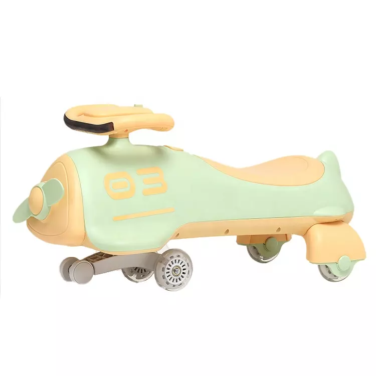 New Twister Car Airplane Shape Yoyo Twist Car Quiet Flash Wheel For 2-6 Year Kids Qt-8081