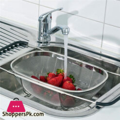 Over The Sink Fruit Vegetable Strainer Colander Retractable