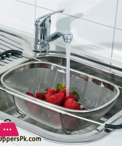 Over The Sink Fruit Vegetable Strainer Colander Retractable