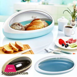 Plastic Roll Top Loaf Food Bread Box UFO Shaped Storage Kitchen Box 50cm