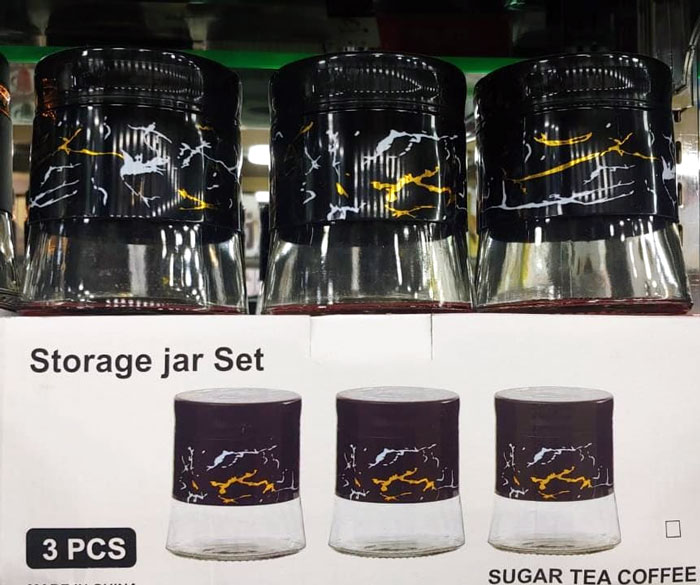 Sugar Tea Coffee Canister Set Of 3 Pcs