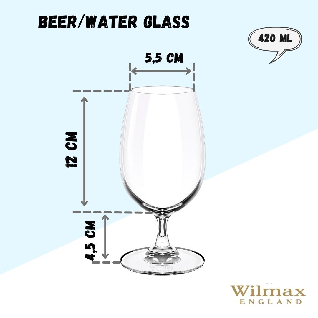 Wilmax Water Glass 420Ml - Set Of 6 - Wl‑888026-6A