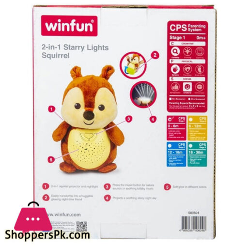 Winfun 2-in-1 Starry Lights Squirrel - 0824