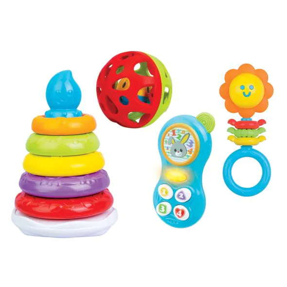 Winfun My First Toys 4 In 1 Pyramid Phone Pacifier Ball Activity - 3035
