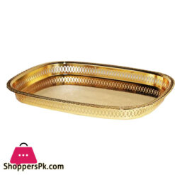 ZOLTEN Gold Plated Medium Size Rectangle Serving Tray - ZL2013645