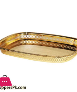 ZOLTEN Gold Plated Medium Size Rectangle Serving Tray - ZL2013645